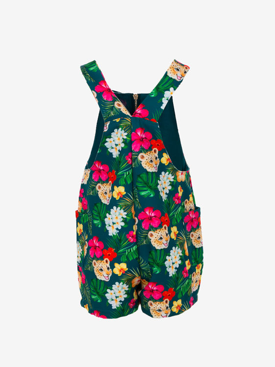 Picture of JH4600 GIRLS FLOWERY DUNGAREE